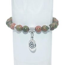 Load image into Gallery viewer, 8MM Natural Stone Lotus Beads lucky Bracelet Tiger eye Agates Mala Beads Bracelets Bangles For Women Men Yoga Bracelet Femme