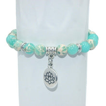 Load image into Gallery viewer, 8MM Natural Stone Lotus Beads lucky Bracelet Tiger eye Agates Mala Beads Bracelets Bangles For Women Men Yoga Bracelet Femme