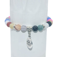 Load image into Gallery viewer, 8MM Natural Stone Lotus Beads lucky Bracelet Tiger eye Agates Mala Beads Bracelets Bangles For Women Men Yoga Bracelet Femme