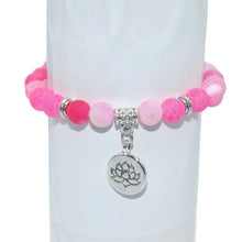 Load image into Gallery viewer, 8MM Natural Stone Lotus Beads lucky Bracelet Tiger eye Agates Mala Beads Bracelets Bangles For Women Men Yoga Bracelet Femme