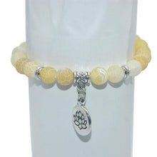Load image into Gallery viewer, 8MM Natural Stone Lotus Beads lucky Bracelet Tiger eye Agates Mala Beads Bracelets Bangles For Women Men Yoga Bracelet Femme