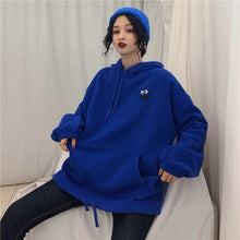 Load image into Gallery viewer, AQOIA Autumn Cartoon Loose Women's Hoodies Sweatshirt Pockets Oversize Embroidered Sweatshirts Women 2019 Winter Clothing