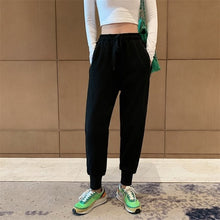 Load image into Gallery viewer, Colorfaith 2019 Spring Winter Women Pants High Elastic Waist Casual Zipper Pockets Sweat Sports joggers Lace Up Trousers P3984
