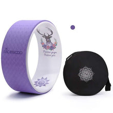 Load image into Gallery viewer, Printed TPE Yoga Wheel with Yoga Bag Anti-slip Back Bend Yoga Circle Stretch Exercise Auxiliary Home Equipment Pilates Circle