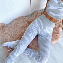 Load image into Gallery viewer, 2 Piece Women Seamless Camo Yoga Sets Wear Elastic Gym Fitness Camouflage Sports Suit Bra Pants Top Workout Leggings Sportswear