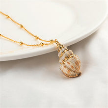 Load image into Gallery viewer, 20 Styles Seashell Pendants Initial Necklace female Statement Jewlery Geometric Multi 2 layer Shells Choker Necklaces for Women