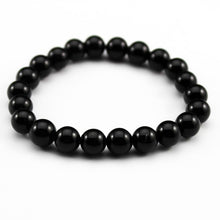 Load image into Gallery viewer, Nature Beaded Bracelet Men 8mm Natural Stone Lava Rock Tiger Eye Black Onyx Matte Healing Beads Stretch Charm Yoga Women Jewelry