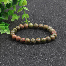 Load image into Gallery viewer, Nature Beaded Bracelet Men 8mm Natural Stone Lava Rock Tiger Eye Black Onyx Matte Healing Beads Stretch Charm Yoga Women Jewelry