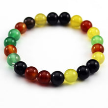 Load image into Gallery viewer, Nature Beaded Bracelet Men 8mm Natural Stone Lava Rock Tiger Eye Black Onyx Matte Healing Beads Stretch Charm Yoga Women Jewelry