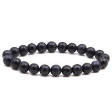 Load image into Gallery viewer, Nature Beaded Bracelet Men 8mm Natural Stone Lava Rock Tiger Eye Black Onyx Matte Healing Beads Stretch Charm Yoga Women Jewelry