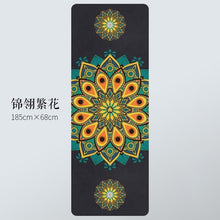 Load image into Gallery viewer, Natural Rubber Yoga Mat Non Slip Brand Design Mandala Printing Gymnastics Exercise Foldable Extension Yoga Pilates Pad Multi-use