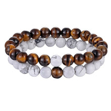 Load image into Gallery viewer, Hot Couples Distance Bracelet Natural Stone White Black Yoga Beaded Bracelets for Men Women Friend Gift Charm Strand Jewelry