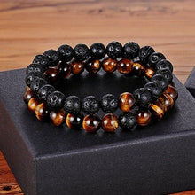Load image into Gallery viewer, Hot Couples Distance Bracelet Natural Stone White Black Yoga Beaded Bracelets for Men Women Friend Gift Charm Strand Jewelry