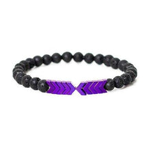 Load image into Gallery viewer, 1pcs Volcanic Lava Stone Essential Oil Diffuser Bracelets Bangle Healing Balance Yoga magnet arrow Beads Bracelet For Men Women