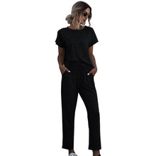 Load image into Gallery viewer, Hot sale 2pcs Women 2020 Summer Tracksuits Set Lounge Wear Short Sleeve Tops Long Pants Sweat Suits House Sports Casual Outfit