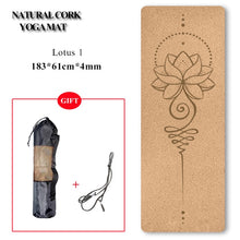 Load image into Gallery viewer, 72 *24 inch Natural Cork TPE Yoga Mat Non-slip Pilates Exercise Mats Fitness Gym Sports Slimming Balance Training Pads 4mm
