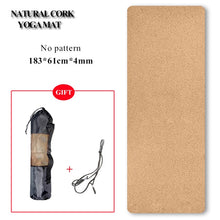 Load image into Gallery viewer, 72 *24 inch Natural Cork TPE Yoga Mat Non-slip Pilates Exercise Mats Fitness Gym Sports Slimming Balance Training Pads 4mm