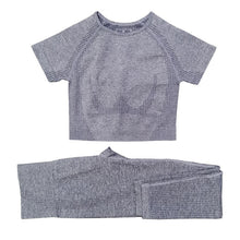 Load image into Gallery viewer, Seamless Women Vital Yoga Set Workout Shirts Sport Pants Bra Gym Clothing Short Crop Top High Waist Running Leggings Sports Set