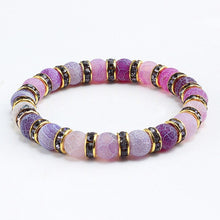 Load image into Gallery viewer, 1Pcs Classic Colorful Purple Love Crystal Beaded Chakra Yoga Bracelet Female Natural Stone Beads Bracelets Women Men Jewelry Hot