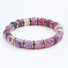 Load image into Gallery viewer, 1Pcs Classic Colorful Purple Love Crystal Beaded Chakra Yoga Bracelet Female Natural Stone Beads Bracelets Women Men Jewelry Hot