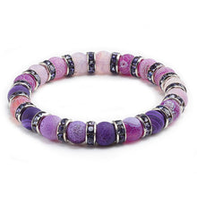 Load image into Gallery viewer, 1Pcs Classic Colorful Purple Love Crystal Beaded Chakra Yoga Bracelet Female Natural Stone Beads Bracelets Women Men Jewelry Hot