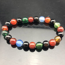 Load image into Gallery viewer, Nice Chakra Beaded Bracelet Men 8mm Natural Stone Lava Tiger Eye Matte Black Onyx Healing Beads Stretch Charm Yoga Women Jewelry