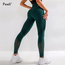 Load image into Gallery viewer, Peeli High Waist Seamless Leggings Yoga Pants Push Up Fitness Tight Workout Tummy Control Gym Leggings Athletic Pants Sportswear