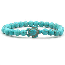 Load image into Gallery viewer, High Quality Green Turtle Natural Turquoises Stone Bracelet Homme Femme Charms Men Strand Beads Yoga Bracelets Women