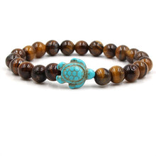 Load image into Gallery viewer, High Quality Green Turtle Natural Turquoises Stone Bracelet Homme Femme Charms Men Strand Beads Yoga Bracelets Women