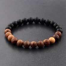 Load image into Gallery viewer, 8mm New Natural Wood Beads Bracelets Men Black Ethinc Meditation White Bracelet Women Prayer Jewelry Yoga Bracelet Homme