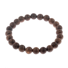 Load image into Gallery viewer, 8mm New Natural Wood Beads Bracelets Men Black Ethinc Meditation White Bracelet Women Prayer Jewelry Yoga Bracelet Homme