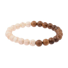 Load image into Gallery viewer, 8mm New Natural Wood Beads Bracelets Men Black Ethinc Meditation White Bracelet Women Prayer Jewelry Yoga Bracelet Homme