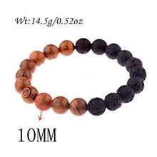 Load image into Gallery viewer, 8mm New Natural Wood Beads Bracelets Men Black Ethinc Meditation White Bracelet Women Prayer Jewelry Yoga Bracelet Homme