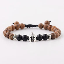 Load image into Gallery viewer, Hot Men Natural Wood Beads Cross Bracelets Onyx Meditation Prayer Bead Bracelet Women Wooden Yoga Jewelry Homme