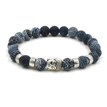 Load image into Gallery viewer, High Quality Charm New Natural Stone Beads Buddha Bracelets Men Silvery Bracelet for Men Women Yoga Meditation Hand Men Jewelry