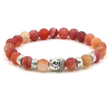 Load image into Gallery viewer, High Quality Charm New Natural Stone Beads Buddha Bracelets Men Silvery Bracelet for Men Women Yoga Meditation Hand Men Jewelry