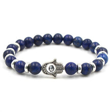 Load image into Gallery viewer, High Quality Charm New Natural Stone Beads Buddha Bracelets Men Silvery Bracelet for Men Women Yoga Meditation Hand Men Jewelry
