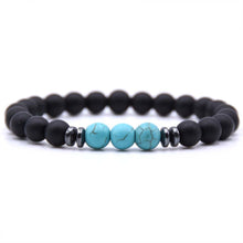 Load image into Gallery viewer, 1PC Black Tourmaline Matte Stone Stretch Beaded Bracelets Gifts For Women Men Energy 7 Chakra Healing Yoga Bracelet Jewelry