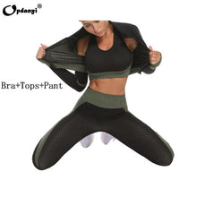 Load image into Gallery viewer, 2020 Yoga Sets Fitness Sports Set Clothing for women Running Gym Tight Leggings High Waist Pants Seamless Bra Top Workout Suits
