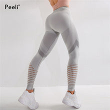 Load image into Gallery viewer, Peeli High Waist Seamless Leggings Yoga Pants Push Up Fitness Tight Workout Tummy Control Gym Leggings Athletic Pants Sportswear