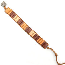 Load image into Gallery viewer, 7 Chakra Bracelet Bohemian Handmade Natural Stone Tube Bead Real Leather Wrapped Bracelet Yoga Couple Bracelet Male/Femail