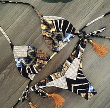 Load image into Gallery viewer, 2020 Popular Womens Beachwear Sexy Bikini Set Hot Stamp Sport Swimwear Push-Up Padded Swimsuit Bodysuit Exquisite Bather Swimwea