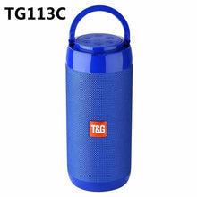 Load image into Gallery viewer, Portable Bluetooth Speaker Wireless Bass Column Waterproof Outdoor USB Speakers Support AUX TF Subwoofer Loudspeaker TG117