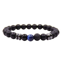 Load image into Gallery viewer, Lava Stone Balance Yoga Bracelet Men Natural Tiger Eye Beads Bracelets for Women Fashion Hematite Diffuser Bracelet Jewelry Gift
