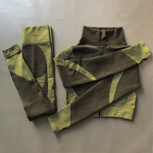 Load image into Gallery viewer, 2020 Yoga Sets Fitness Sports Set Clothing for women Running Gym Tight Leggings High Waist Pants Seamless Bra Top Workout Suits