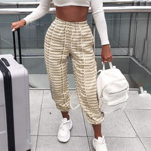 Load image into Gallery viewer, Women Letter Print Joggers Loose Casual Street Fashion Khaki Trousers Spring Autumn Harajuku Capris Femme Sweat Pants Sweatpant