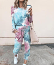 Load image into Gallery viewer, Tracksuit Women Clothes Two Piece Set Long Pant And Tops Tie Dye Lounge Wear Ropa Mujer Autumn Winter Femme 2 Pieces Sweat Suits