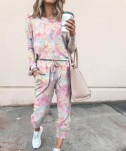 Load image into Gallery viewer, Tracksuit Women Clothes Two Piece Set Long Pant And Tops Tie Dye Lounge Wear Ropa Mujer Autumn Winter Femme 2 Pieces Sweat Suits
