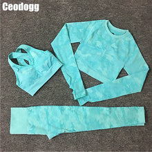Load image into Gallery viewer, 2PCS/Set Camouflage Yoga Set Women Seamless Fitness Yoga Bra Sports Bra High Waist GYM Camo leggings Pants Fitness Suits Workout
