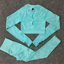 Load image into Gallery viewer, 2PCS/Set Camouflage Yoga Set Women Seamless Fitness Yoga Bra Sports Bra High Waist GYM Camo leggings Pants Fitness Suits Workout